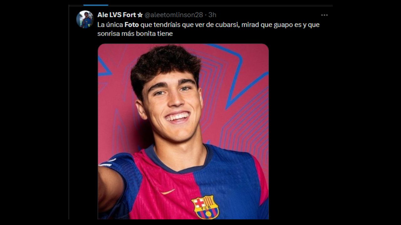 Pau Cubarsí foto filtrada Foto: Twitter. 