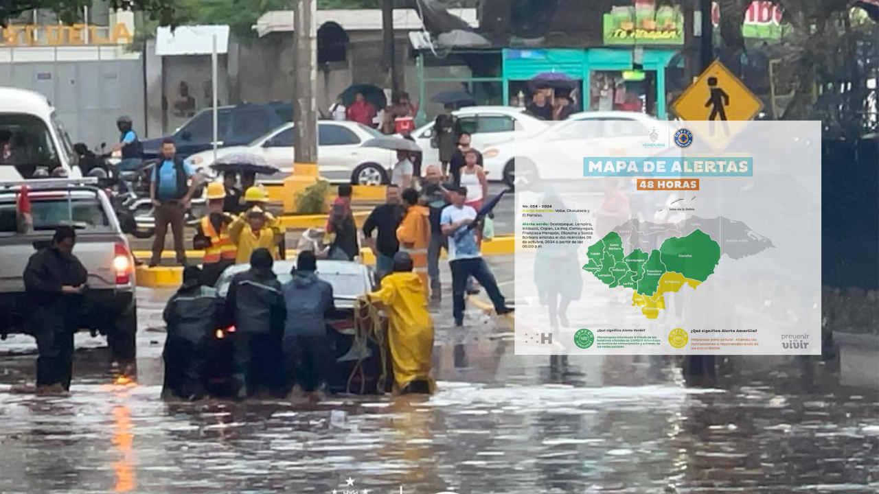 Imagen de Alerta amarilla en tres departamentos de Honduras por efectos del huracán Milton