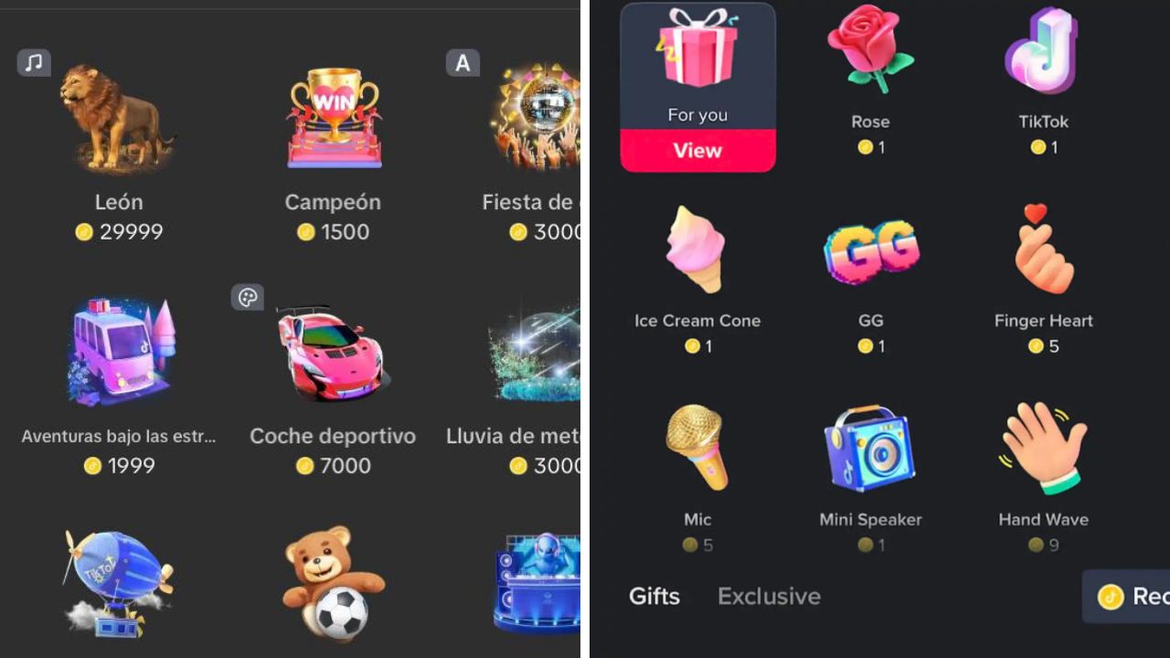 Regalos de TikTok