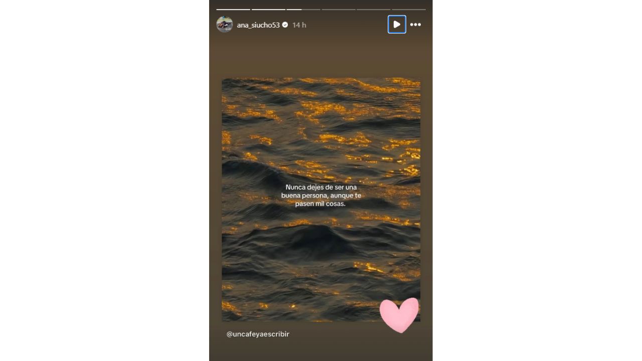 Captura de pantalla de la historia de Ana, la esposa de Edison Flores.
