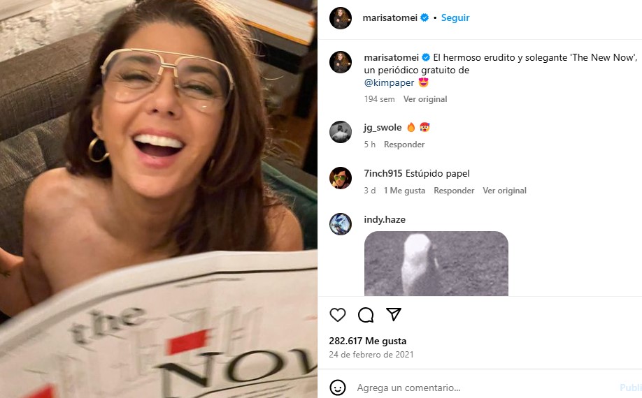 Marisa Tomei en su fotografía viral