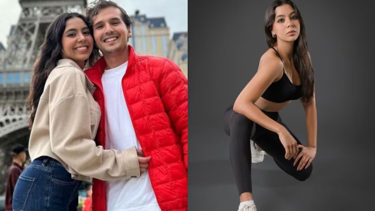 Ex novia de Memo vestida de color negro en la foto de la derecha.