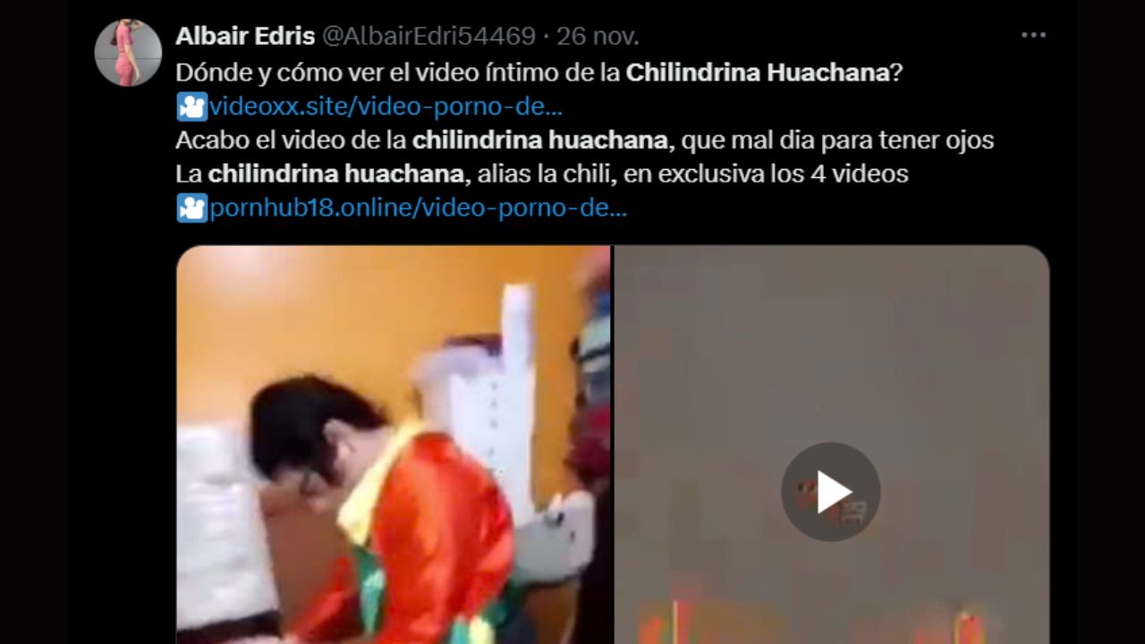 Foto del video de la Chilindrina Huachana