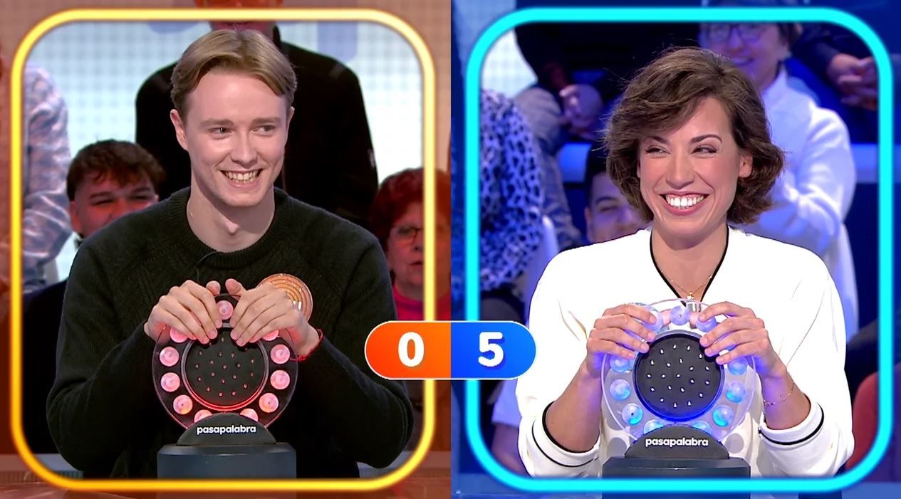 Foto de Rosa y Manu concursantes de Pasapalabra