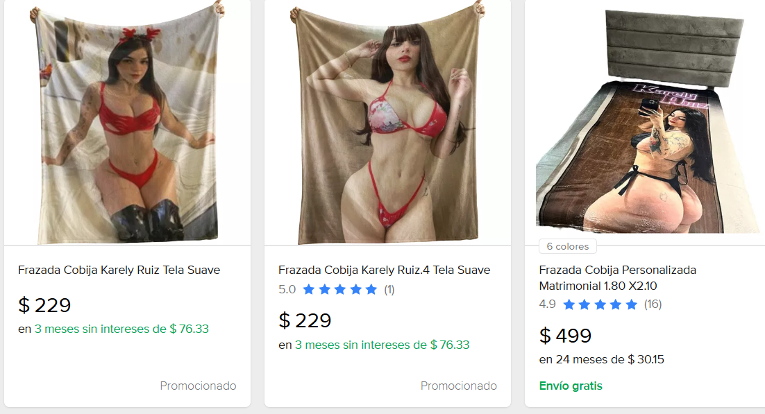 foto de venta de las cobijas de Karely Ruiz.