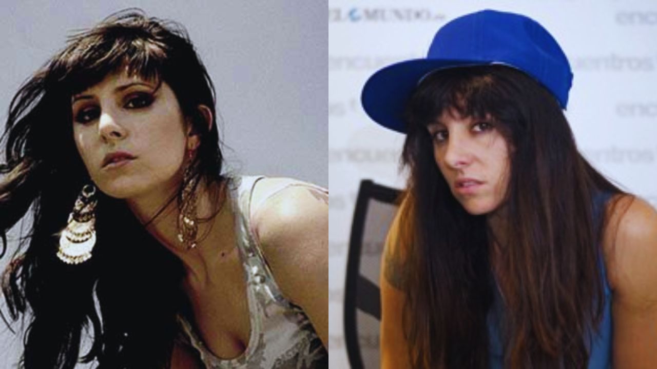 Dos fotos de Mala, en la del lado izquierdo sale con una blusa color gris, en la foto del lado derecho sale con una blusa color azul y una gorra azul.