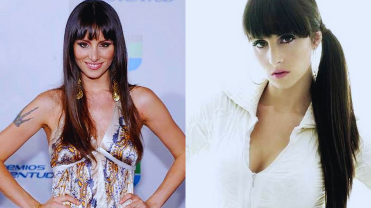 Dos fotos de Mala Rodríguez, en la del lado izquierdo sale con una blusa color blanco con azul y anaranjado. En la foto de la derecha sale con una blusa color blanco.
