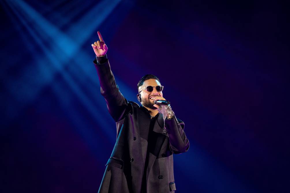 Fotografía de Maluma en concierto