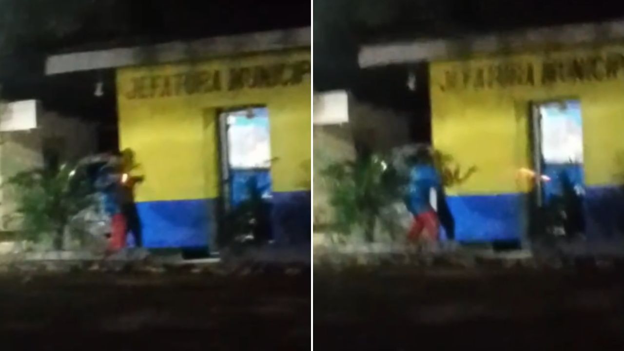 Hondureño lanza un 'cuete' en posta policial y queda en video Imagen de Hondureño lanza un 'cuete' en posta policial y queda en video