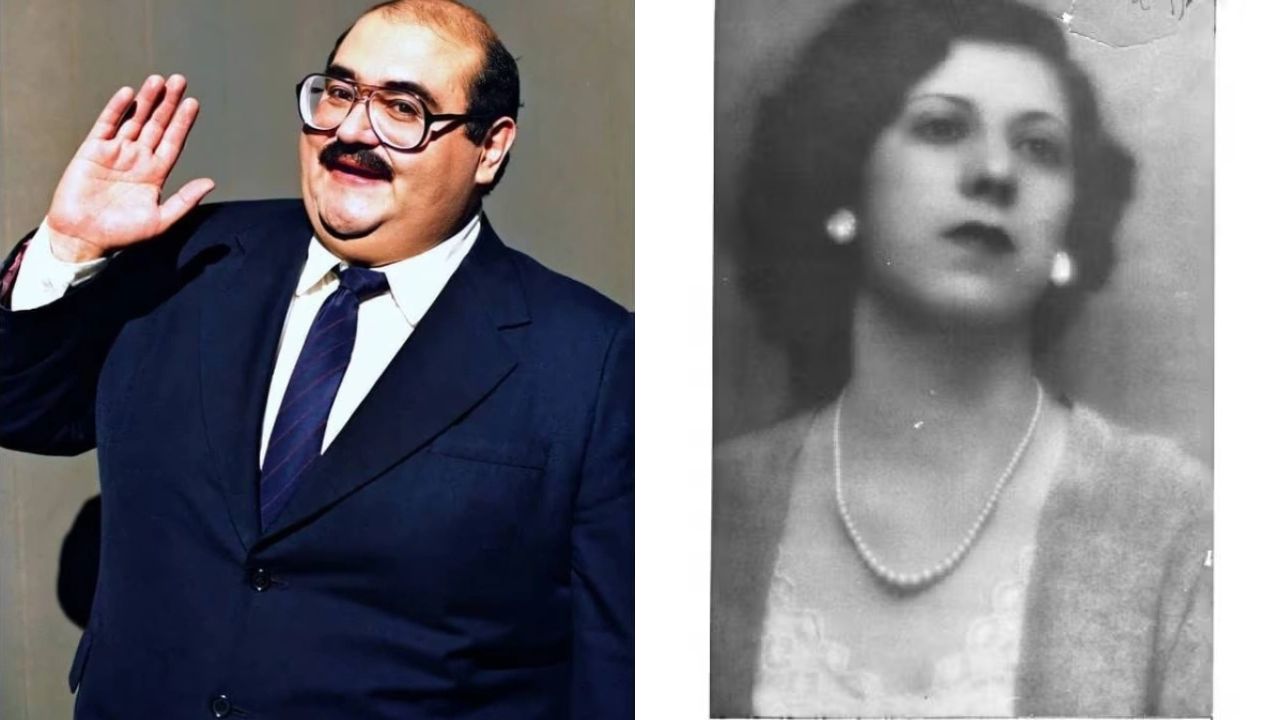 Fotografía de Edgar Vivar con su madre Elia Villanueva