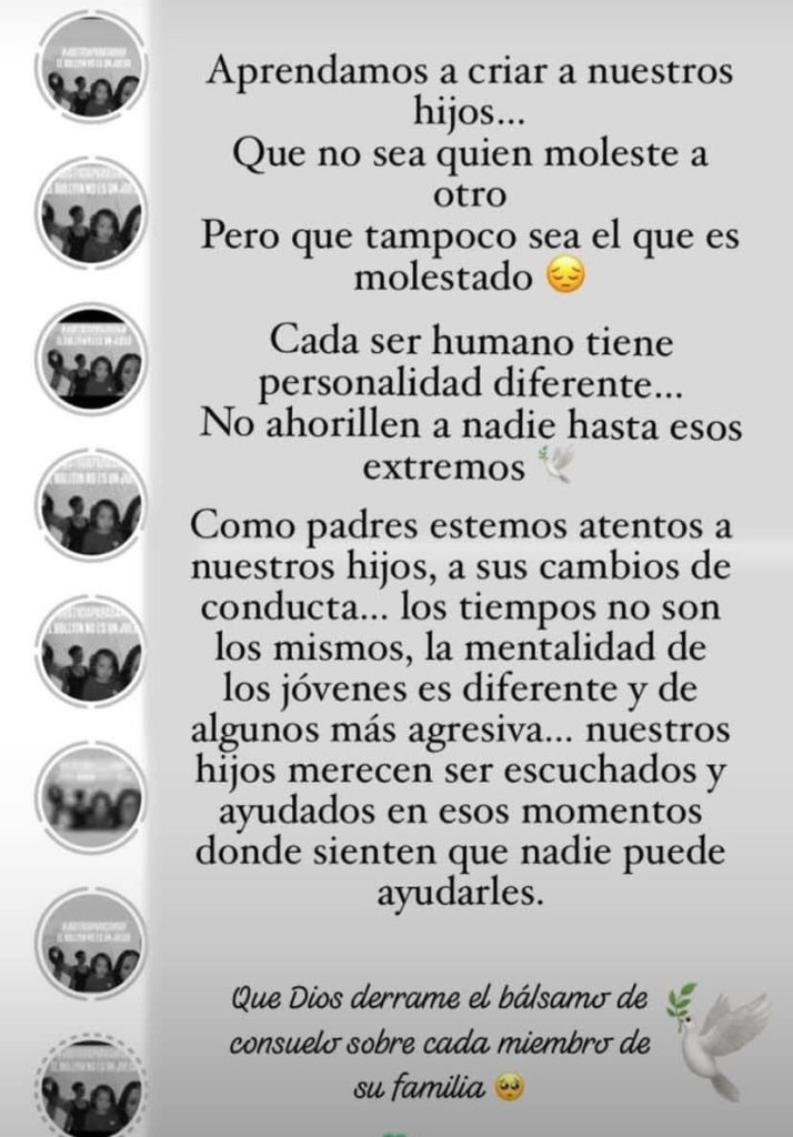 'bullying' suicidio quinceañera