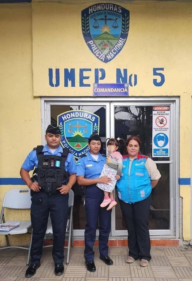 Niña abandonada San Pedro