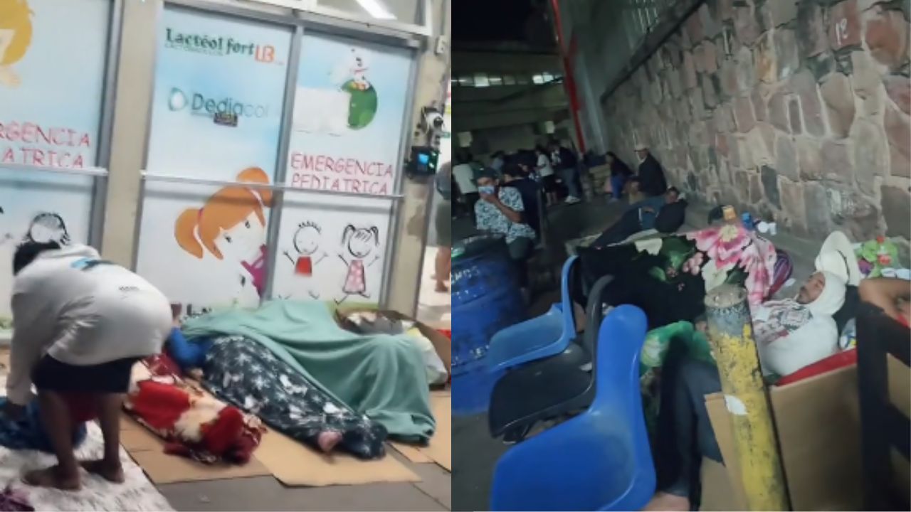 Hondureños duermen fuera del Hospital Escuela y usan cartones como camas: el relato de tiktoker Imagen de Hondureños duermen fuera del Hospital Escuela y usan cartones como camas: el relato de tiktoker