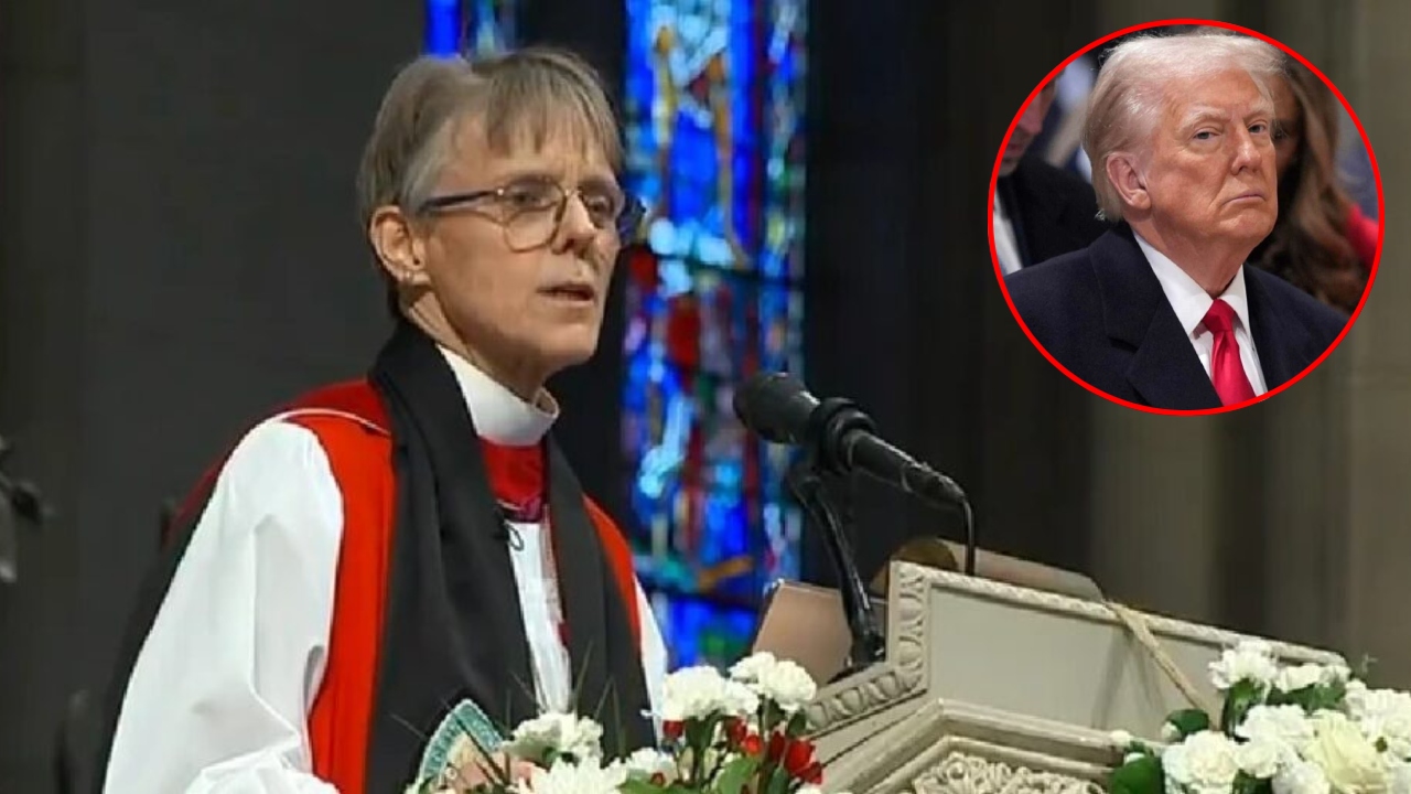 Obispa sermonea a Trump en la iglesia y pide clemencia por los migrantes y comunidad LGTB Imagen de Obispa sermonea a Trump en la iglesia y pide clemencia por los migrantes y comunidad LGTB