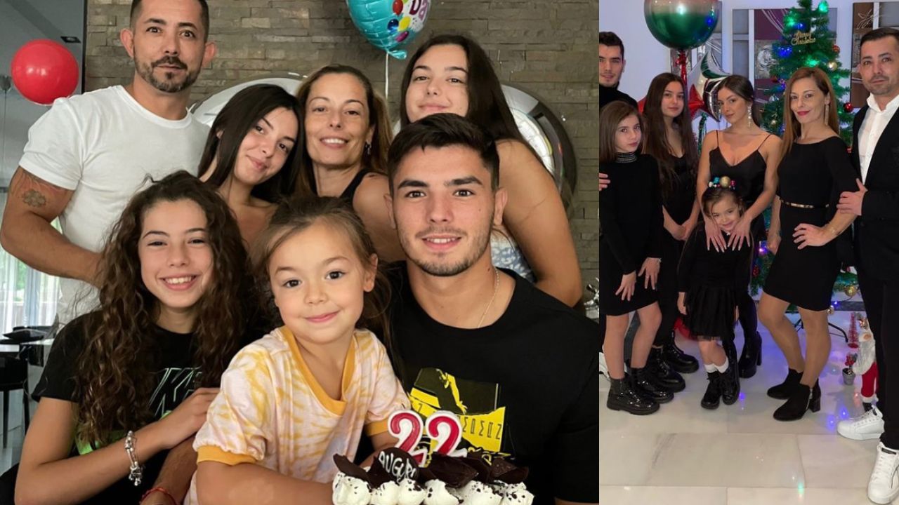 Foto de la familia de Brahím Díaz, jugador destacado del Real Madrid 