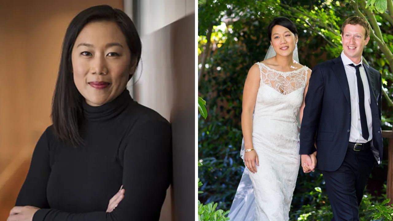Priscilla Chan utilizando una camisa cuello de tortuga color negra
