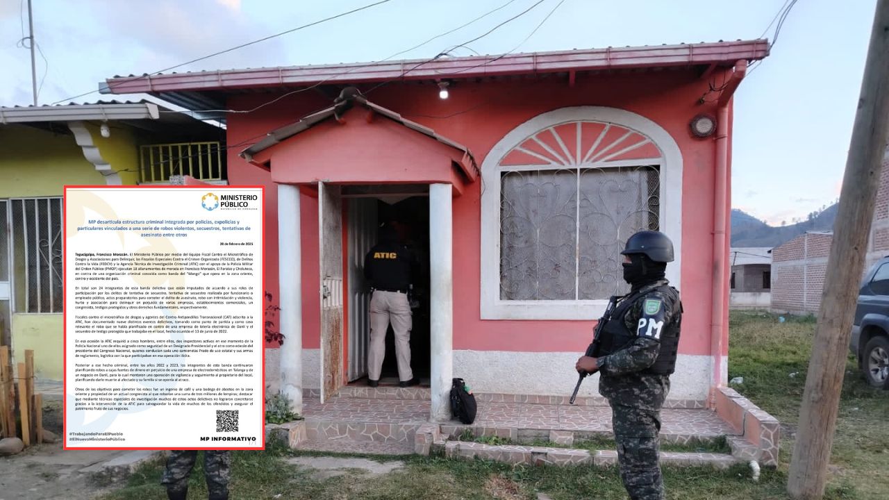 MP desarticula banda de policías y expolicías dedicados a robar y secuestrar Imagen de MP desarticula banda de policías y expolicías dedicados a robar y secuestrar