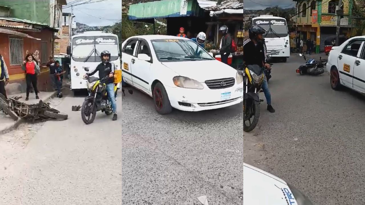 Imagen de Video capta a taxista arrollando motos en colonia El Carrizal y dándose a la fuga