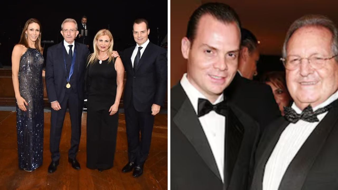 Olegario Vázquez Raña junto a sus hijos