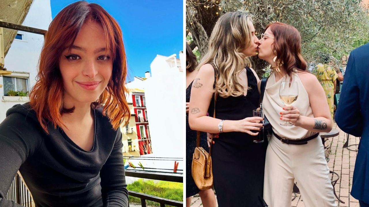 Elizabeth Duval con su pareja