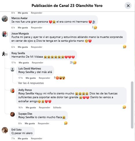 Mensajes que dejan al futbolista hondureño que murió en accidente en Olanchito