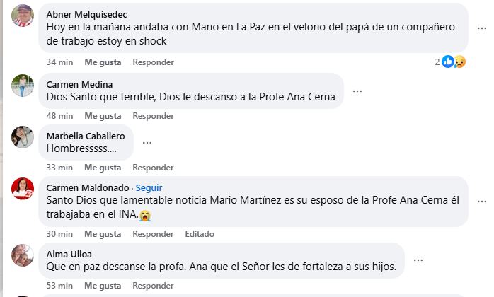 Mensajes sobre el maestro que mata a su esposa en Comayagua.