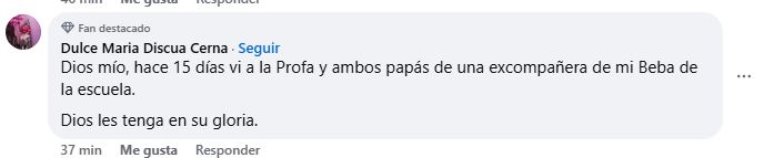Mensajes sobre el maestro que mata a su esposa en Comayagua.