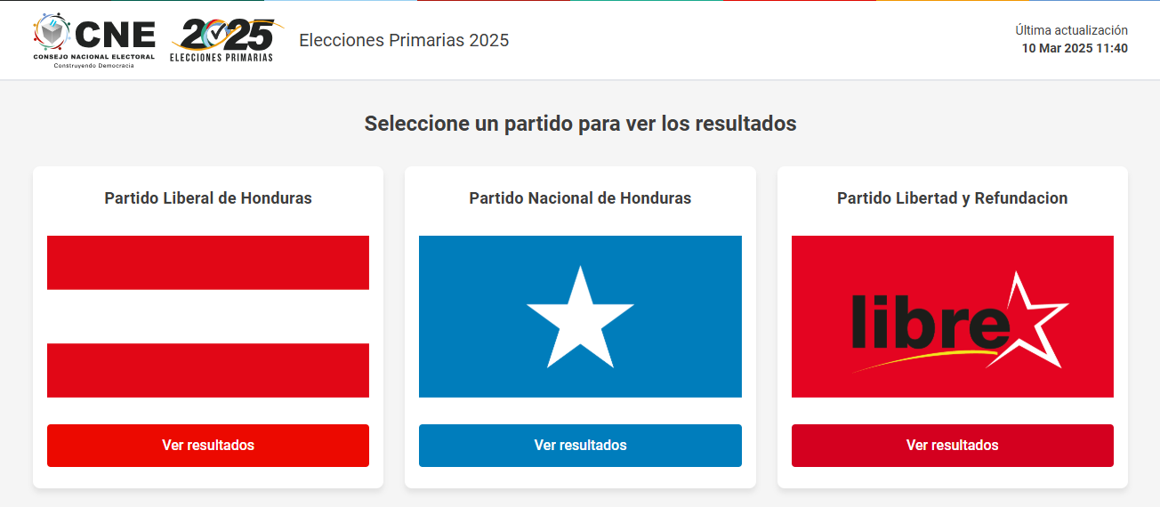 bandera de los tres partidos políticos