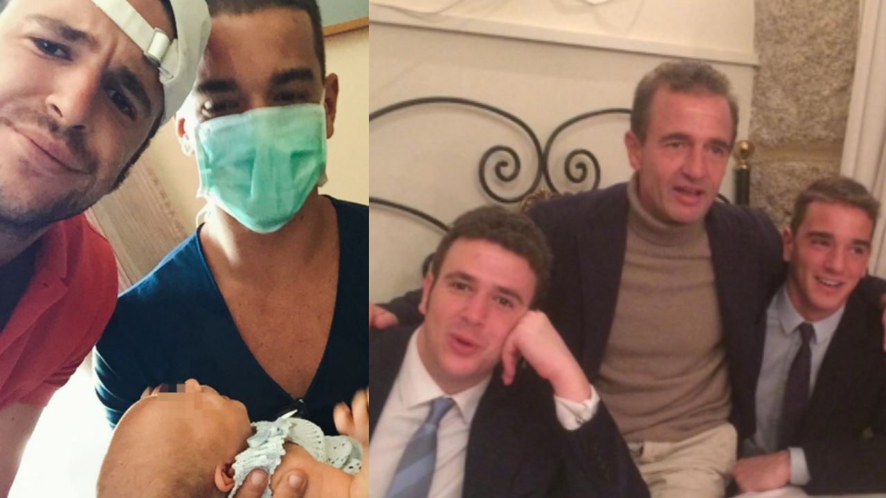 Alessandro junto a sus hijos