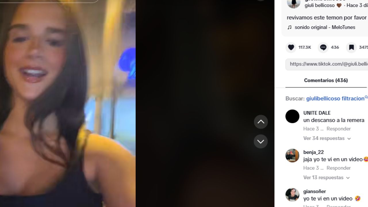 Captura de pantalla de un video de Giuli Bellicoso