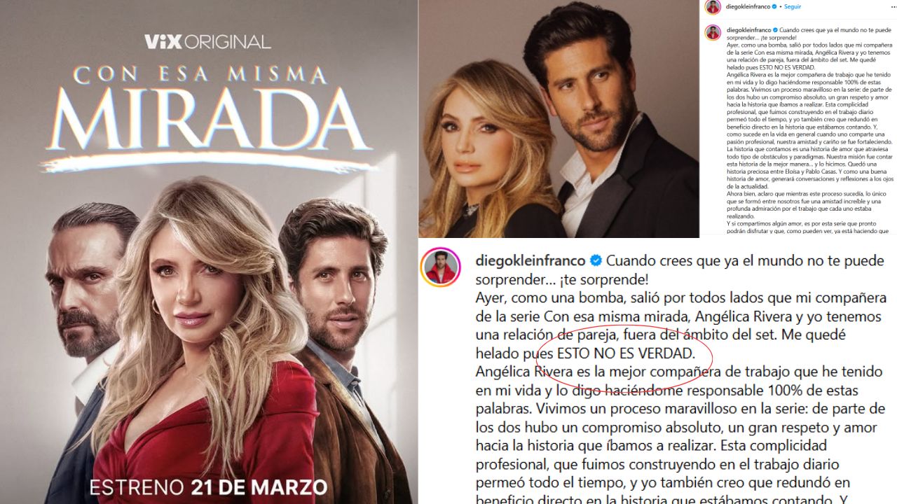 portada de una telenovela y un post de Instagram