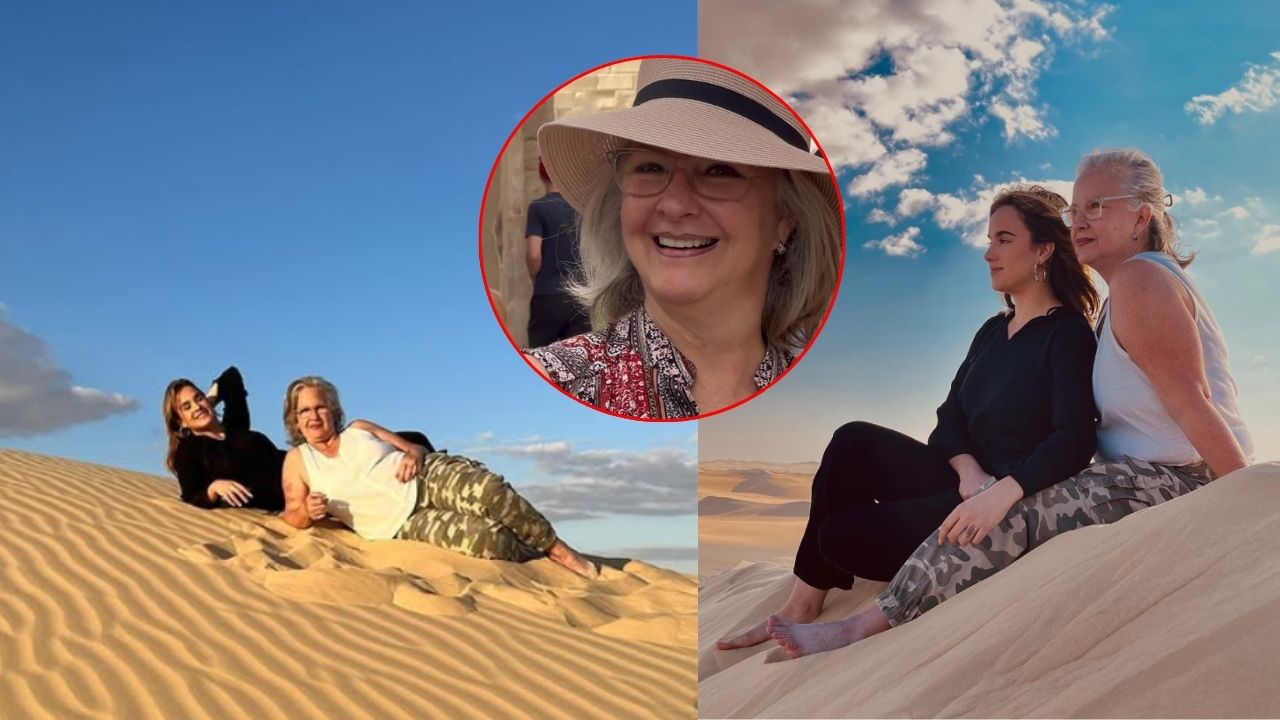 Gala Montes y Crista Montes en el desierto