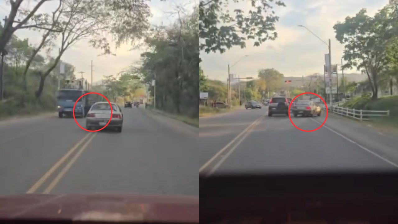 Imagen de Conductor estuvo a punto de causar dos accidentes en carretera de Juticalpa