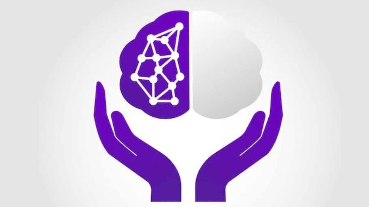 imagen de dos manos y ene l centro una foto de un cerebro