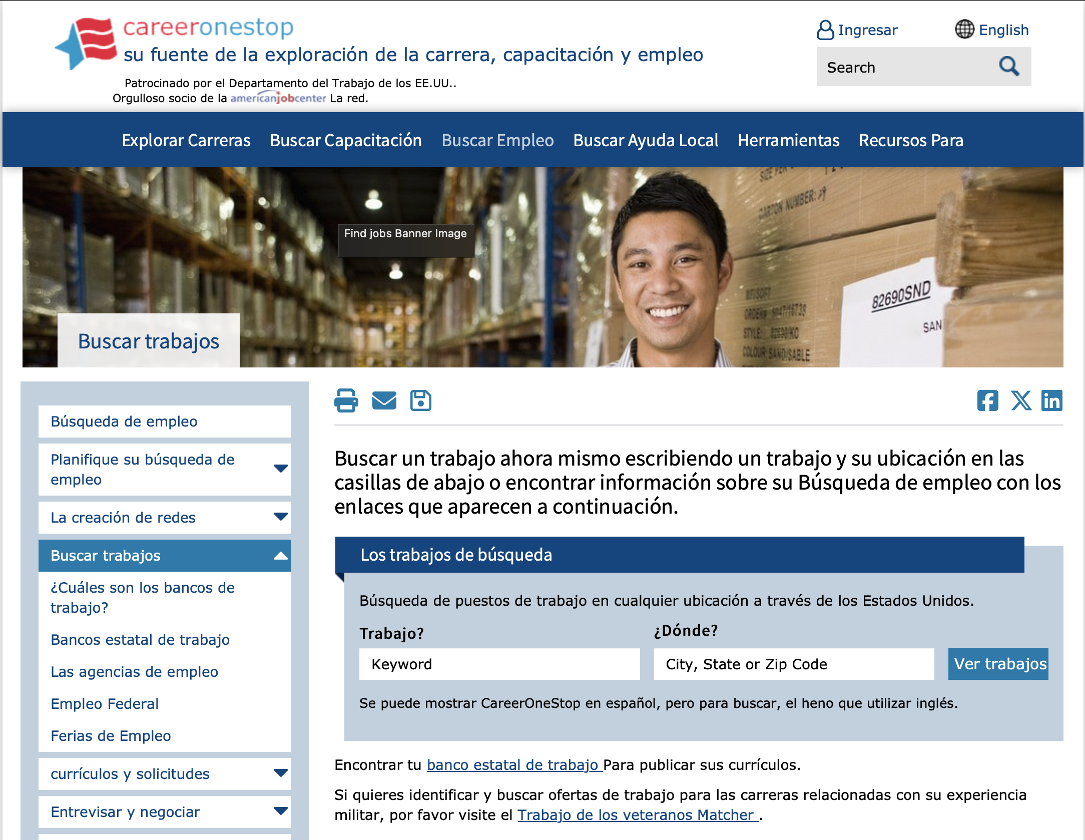 Pagina web para empleos