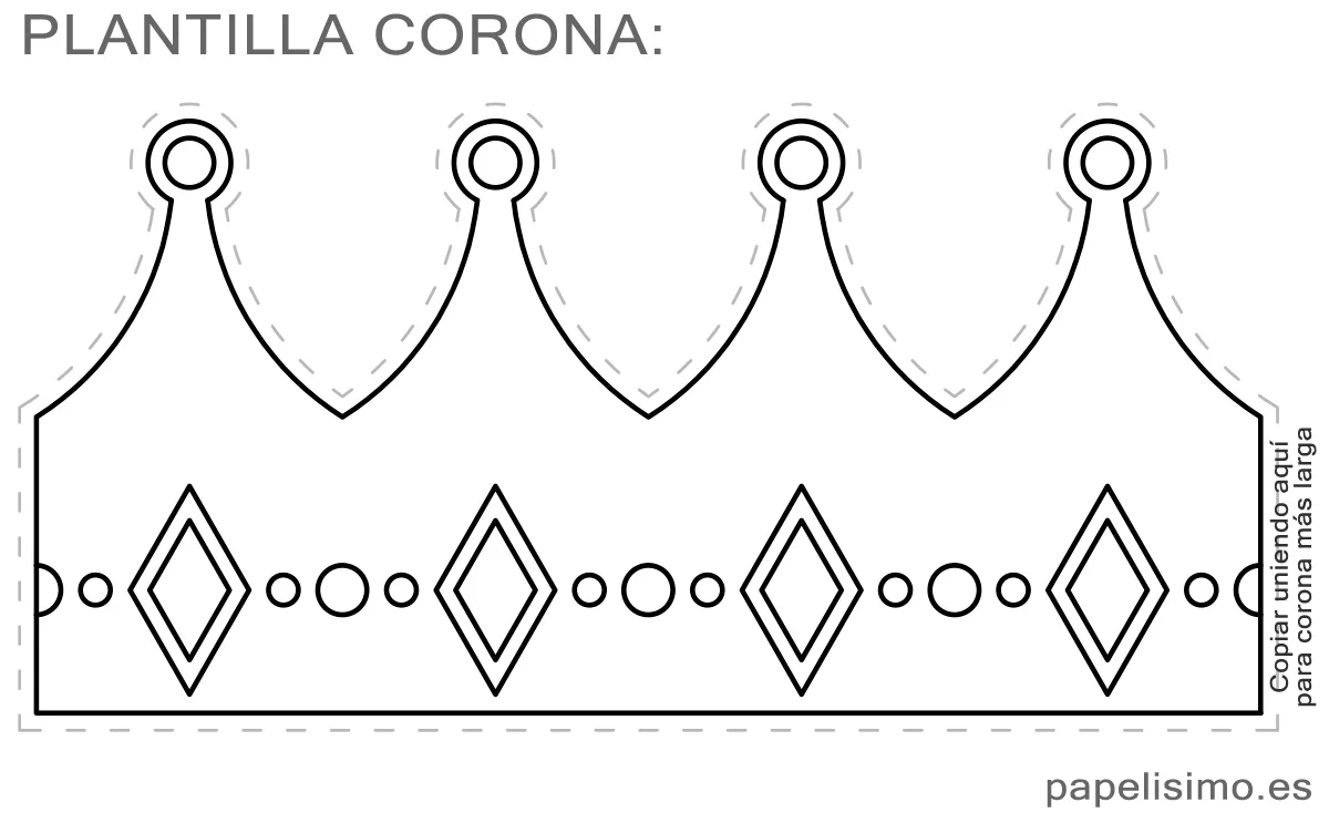 Plantilla de corona de papel
