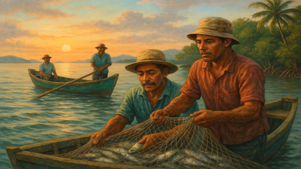 Recreación de pescadores