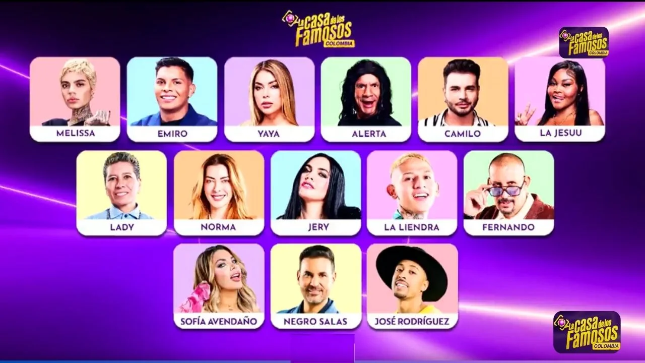 Participantes de la segunda temporada de la casa de los famosos Colombia
