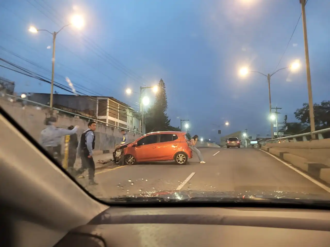 Choque de un auto