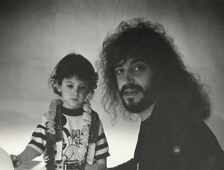 Foto de Damián Mahler junto a su padre Ángel Mahler
