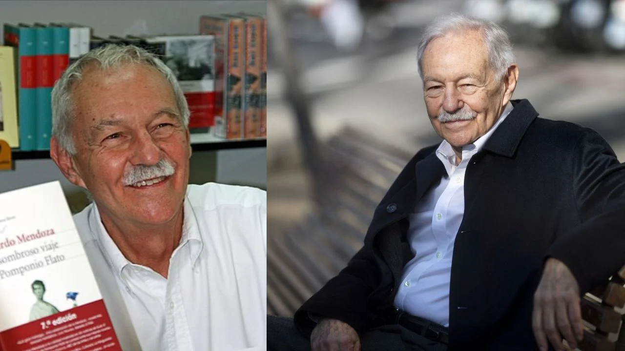 Escritor español Eduardo Mendoza camisa blanca