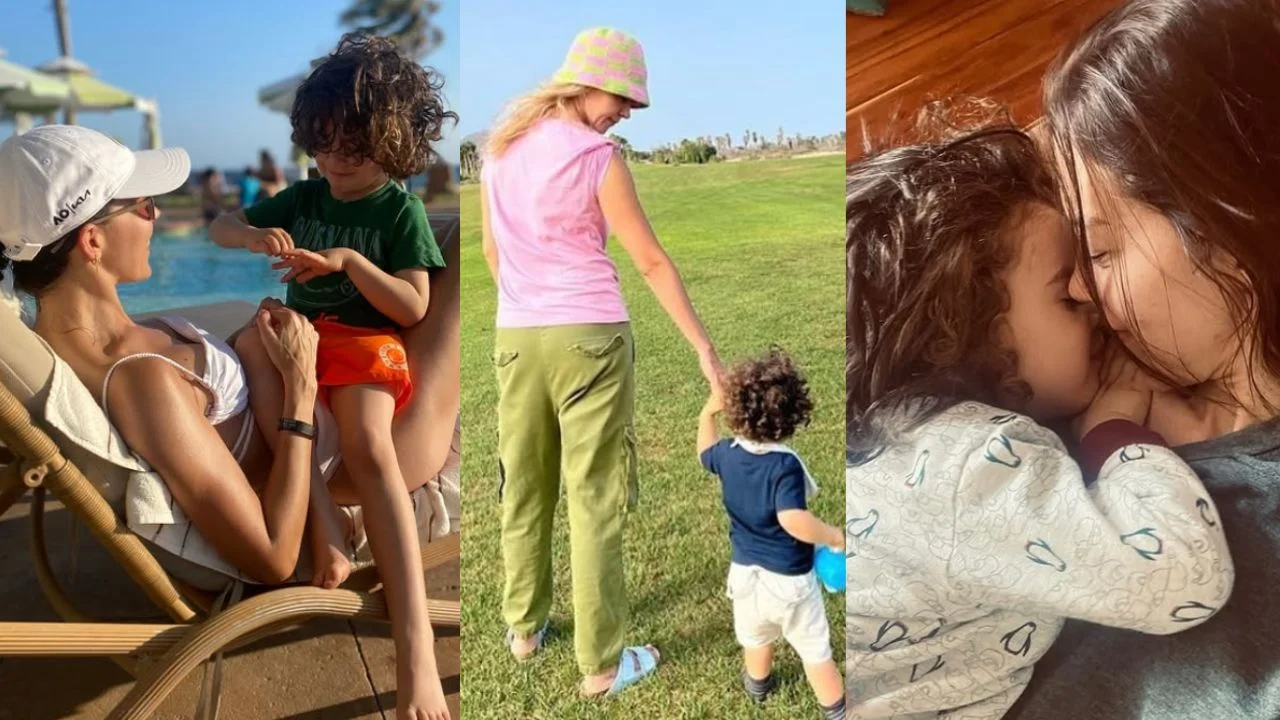 Fernanda castillo compartiendo tiempo con su hijo