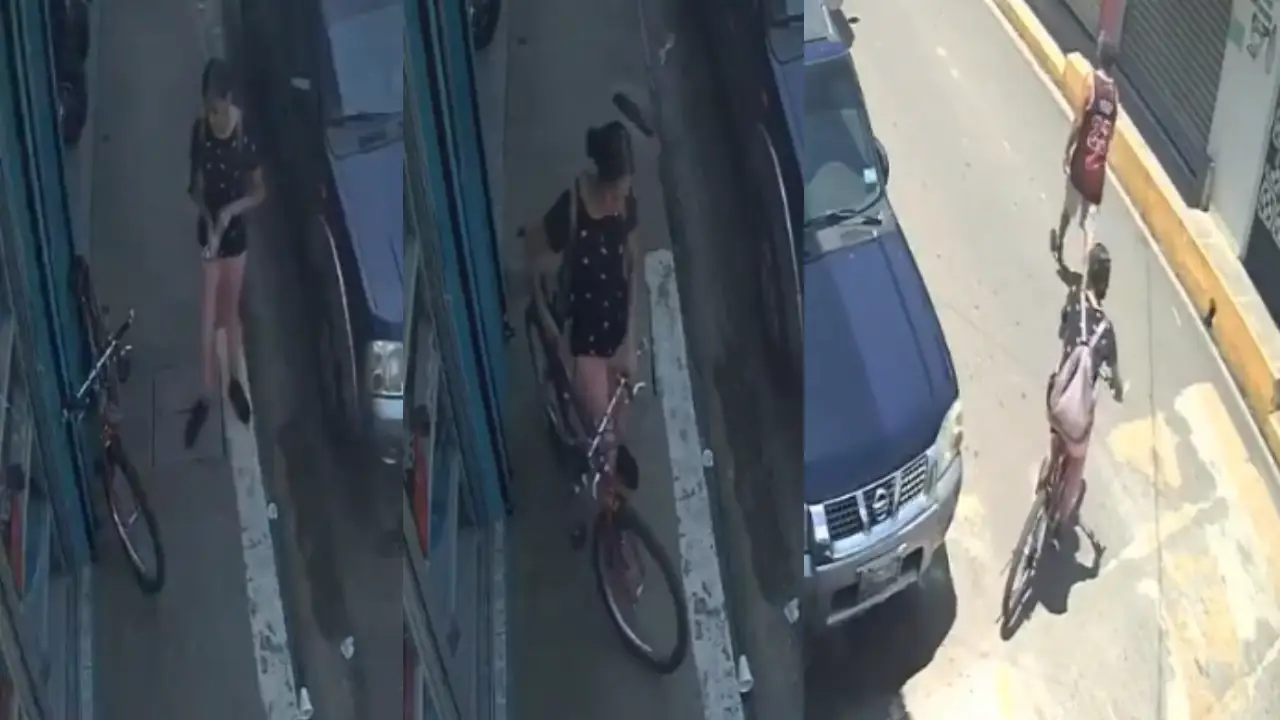 Jovencita roba bicicleta y se va tranquilamente: todo quedó en video Imagen de Jovencita roba bicicleta y se va tranquilamente: todo quedó en video