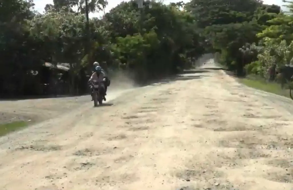 carretera en mal estado