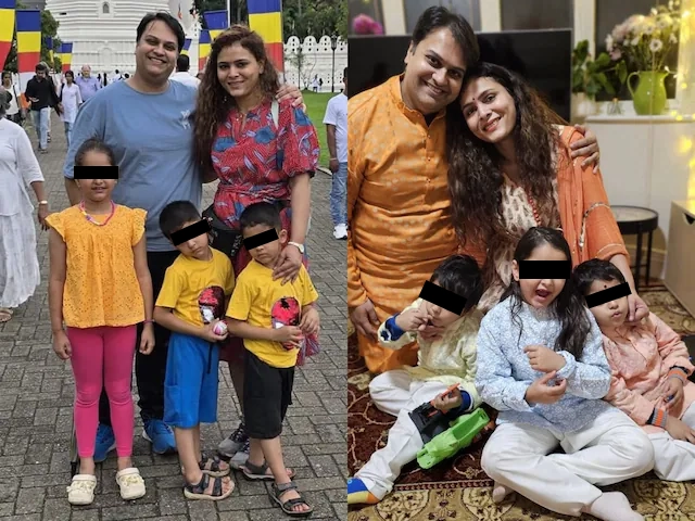 Foto de la familia que murió en el accidente Air India 