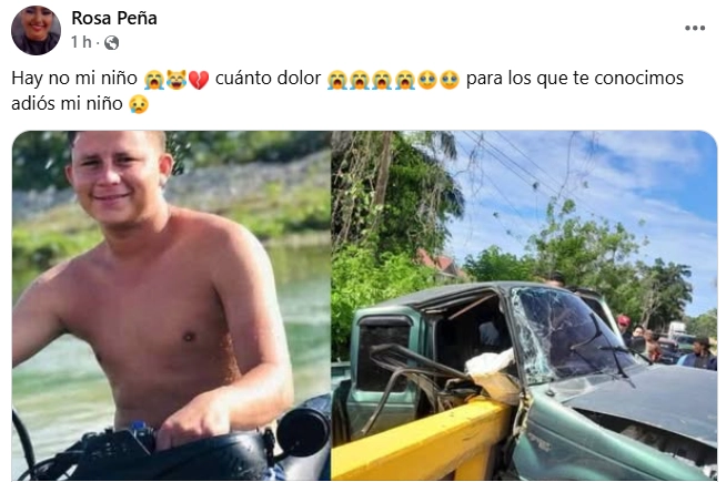 Mensaje sobre la muerte de joven que murió al impactar con puente en La Ceiba