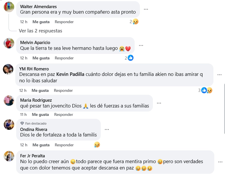Mensajes dedicados al olanchano que muere tras impactar con árbol 