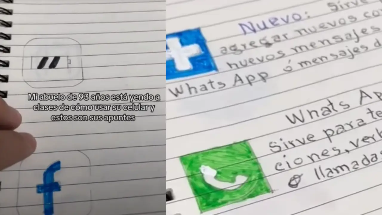 Imagen de Abuelo de 93 años aprende a usar el celular con ayuda de nieta y conmueve redes