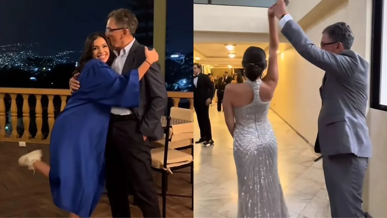 Imagen de Hija de Salomón Nazar comparte íntimo momento con su padre en su graduación