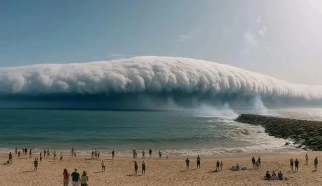 El Instituto Portugués del Mar y de la Atmósfera (IPMA) indicó que el fenómeno observado correspondía a una nube de rodillo. Foto: cortesía de redes sociales